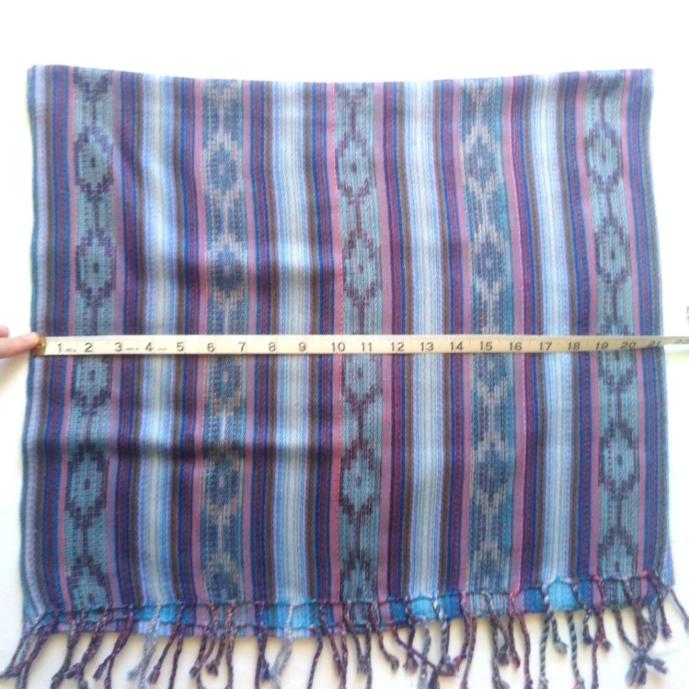 Beautiful light weight wool scarf with fringe